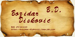 Božidar Dišković vizit kartica